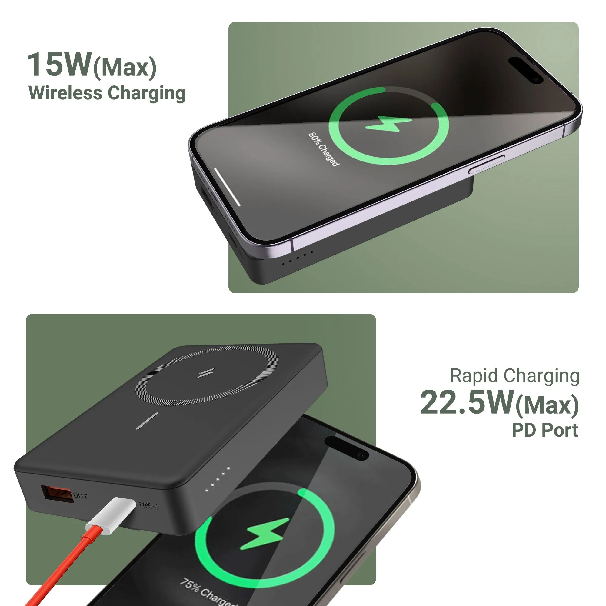 ZEBRONICS Power Bank 10000 mAh Magnetic Output (MW70) view 5